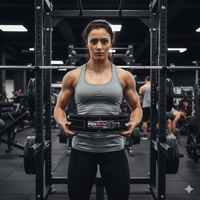 Ceinture de musculation en cuir de qualité supérieure Rexfit avec boucle à levier réglable, boucle de musculation et soutien du dos