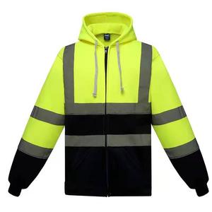 Construction Vêtements de sécurité réfléchissants Veste pour hommes isolée Vêtements de travail imperméables d'hiver Sweat à capuche réfléchissant haute visibilité - Product Image 6