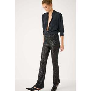 <b>Sequined</b> Stretch Fabric <b>Pants</b> - Product Image 3