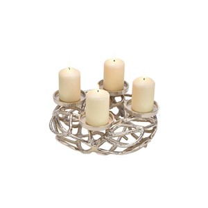 Stylish Metal Candle Holder Polished Finish Ideal For Modern Homes Office <b>Desks</b> And Elegant Home Decor - Product Image 1