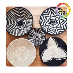 Plato colgante de algas marinas | Juego de 4 colgantes de pared tejidos Ideal para decoración del hogar | Origen de Vietnam - Product Image 4