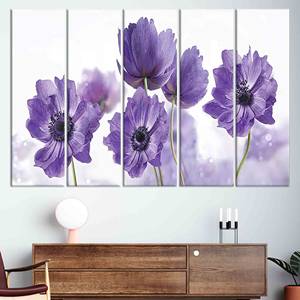 Toile d'art florale moderne et élégante : décoration murale imprimée, lot de 5 toiles - Product Image 1