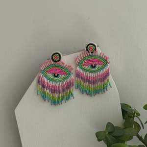 Boucles d'oreilles multi-perles faites à la main, bijoux brodés, vente chaude, bijoux de fête pour femmes, au meilleur prix, boucles d'oreilles à perles - Product Image 2