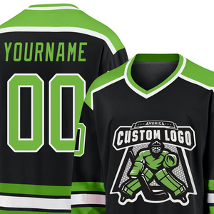 Maillots de hockey sublimés OEM de haute qualité design personnalisé broderie logo vêtements de hockey maillots de style hockey sur glace pour hommes - Product Image 6