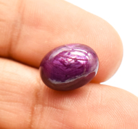 Cabochon étoile de rubis naturel en vrac, pierre précieuse en vrac, cristal étoile de rubis pour la fabrication de bijoux et d'artisanat en cristal