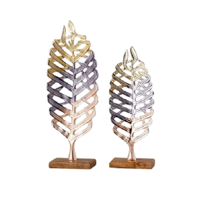 Diseño de trabajo de corte moderno, ovalado de Metal con bandeja de soporte, artículos de oficina y vajilla dorados con acabado multisombra, herramientas decorativas y votivas - Product Image 4