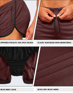 Pantalones cortos de correr de lana personalizados para hombre, cintura elástica, ajuste relajante, pantalones cortos informales con cordón, algodón, poliéster, costura interior, liso, en blanco - Product Image 4