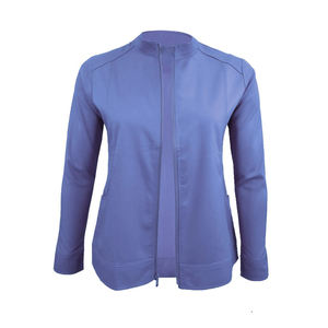Veste de gommage pour infirmière à fermeture éclair avec logo personnalisé Vestes de gommage pour hôpitaux Uniformes doux et extensibles - Product Image 3