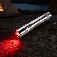 Lampe torche LED infrarouge 3-en-1 multi-longueurs d'onde en acier inoxydable 304, lumière rouge 630 Nm 660 Nm 850 Nm, portable pour l'extérieur
