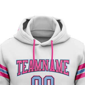 เสื้อมีฮู้ดทีมอเมริกันฟุตบอลแบบสวมหัวมีฮู้ดเสื้อกีฬาขนแกะอบอุ่นสำหรับแฟนๆและทีม OEM/ODM ขายส่ง - Product Image 4