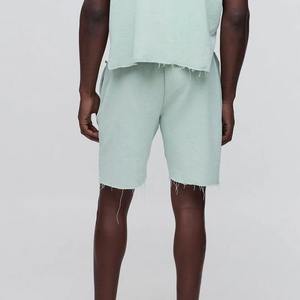 Shorts décontractés pour hommes 2025, style streetwear, avec logo personnalisé, 100 % coton, respirants, séchage rapide, imprimé uni, fermeture à cordon de serrage - Product Image 2
