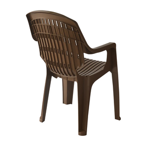 Chaise en plastique moderne confortable finition rotin beige foncé léger pour salle à manger salon cuisine chambre hôpital utilisation - Product Image 2