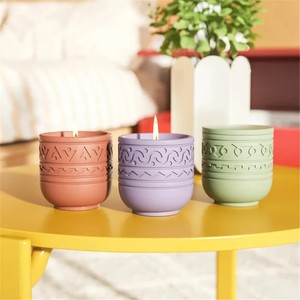 เทียนขี้ผึ้งถั่วเหลืองดีไซน์กระปุกคอนกรีตและซิลิโคนสำหรับงานแต่งงานวันวาเลนไทน์และของขวัญในโอกาสอื่นๆ - Product Image 6