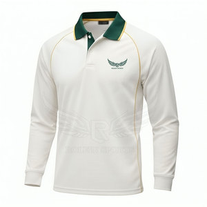 Conception de logo personnalisée, créez votre propre uniforme de cricket respirant en polyester pour hommes, prix de gros en stock - Product Image 5