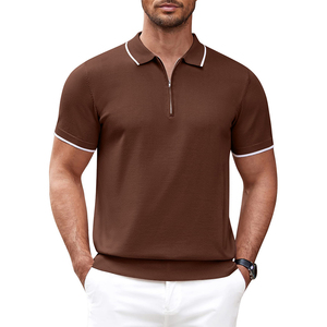 100% Cotton Half <b>Zip</b> <b>up</b> Short Sleeve Summer High Quality Casual Wear Good Price Breathable Microfiber Quick Dry polo <b>shirts</b> - Product Image 3
