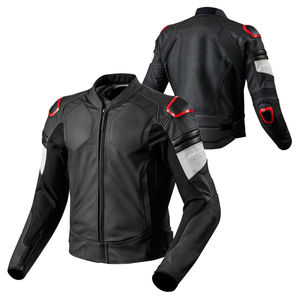 Veste de moto pour hommes imperméable en cuir de vache noir motard en cuir de qualité supérieure veste coupe-vent d'équitation - Product Image 3