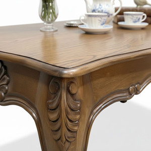 Louis Traditional Rectangular <b>Coffee</b> <b>Table</b> Handmade 101x54x52cm Rubber Wood Durable Living Room Furniture Storage Model TT68271 - Product Image 5