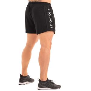 Short athlétique de gymnastique 440GSM pour homme avec logo personnalisé, mélange de coton et de polyester à motif uni, décontracté, coupe ample pour la course à pied et le sport - Product Image 3