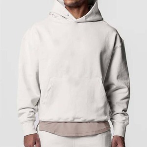 Mayorista de alta calidad Precio barato 100% Algodón Ropa básica para hombres Sudaderas con capucha y sudaderas Ropa deportiva Casual en blanco - Product Image 2