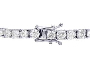 Bracelet de luxe en diamant cultivé en laboratoire en or 10 carats Design de tennis intemporel parfait pour les occasions spéciales et les cadeaux - Product Image 4