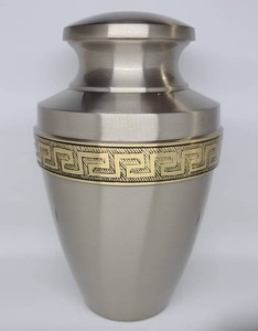 Zeus Urna para adultos con banda de latón Urnas de cremación moradas con bolsa de terciopelo gratis - Product Image 3