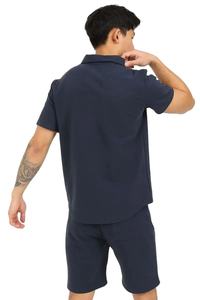 Shorts et polo personnalisés avec logo, ensemble de survêtement avec fermeture éclair 1/4, logo personnalisé avec broderie, ensembles de survêtement courts pour hommes - Product Image 2