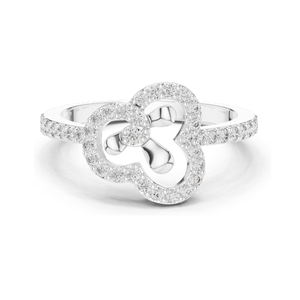 Bague en diamant de laboratoire avec halo, 0,366 CT, or 18 carats, 14 carats, 10 carats et argent 925, clarté VVS-VS EF, rose, jaune - Product Image 3