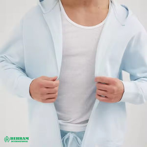 2026 Unisex 100% Cotton Zipper Hoodie Sweatshirt Fleece French Terry Fabric Quick Dry Breathable Winter Custom Hoodie - Product Image 3