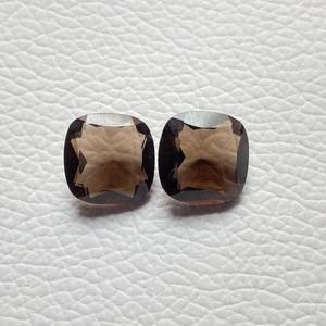 Cojín facetado de cuarzo ahumado Natural 100%, piedras preciosas sueltas de tamaño calibrado genuino a la venta a precio mayorista, venta al por mayor, OEM - Product Image 4