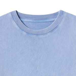 T-shirts unisexes 100% coton avec logo personnalisé, t-shirt vierge de haute qualité teint pour hommes, motif uni, tissu tissé - Product Image 4