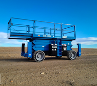 Plateforme élévatrice à ciseaux diesel Genie GS-4390 RT, hauteur de travail 15 m, système hydraulique bleu, usage intensif, capacité 680 kg, vitesse de levage 5 m/s, pompe