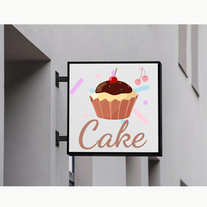 Tùy Chỉnh Vòng Cafe Biển Hiệu Ngoài Trời Hai Mặt UV In Ấn Cửa Hàng Dấu Hiệu Cho Cà Phê Cửa Hàng Nhà Hàng Bán Lẻ Cửa Hàng Xây Dựng Thương Hiệu - Product Image 2