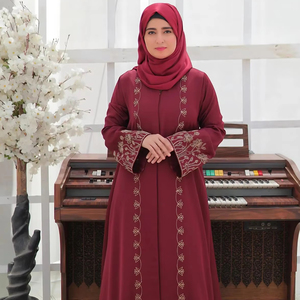 green emerald velvet dress Dark Red Long Sleeve Luxury Muslim Hijab Clothing Evening Caftan Dress   Sultan Dress