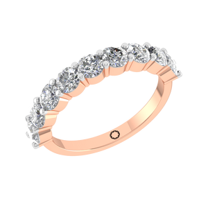 Venta caliente 14K oro rosa sólido romántico eternidad boda banda 1,35 quilates circón joyería fina India compromiso IGI certificado - Product Image 1