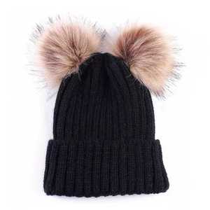 Gorro de punto suave para bebés y niños, con pompón, moderno, acrílico, holgado, 100% personalizado con logotipo bordado. - Product Image 5