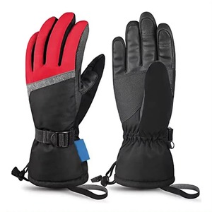 Gants de cyclisme de neige d'hiver pour hommes de haute qualité Gants de ski imperméables coupe-vent avec matériau en cuir Meilleur prix de qualité - Product Image 3