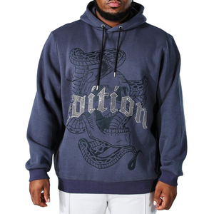 Sudadera con Capucha de Felpa 100% Algodón para Hombre, Superventas 2025, con Bolsillo, Tinte Liso, Estampado Digital con Pedrería, Secado Rápido y Transpirable para Invierno - Product Image 1