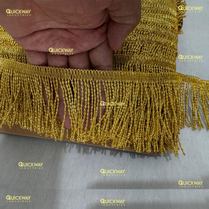 Custom Gold Bullion Wire Fringe | High Quality Metallic <b>Tassel</b> <b>Trim</b> for Church Vestments & Clergy Garments - Product Image 3