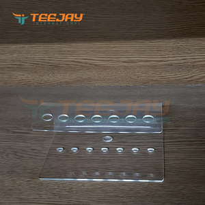 TEEJAY Soporte de Acrílico Transparente para Pinzas de Cejas y Pestañas, Organizador Decorativo de 7 Ranuras para Mostrador - Product Image 1