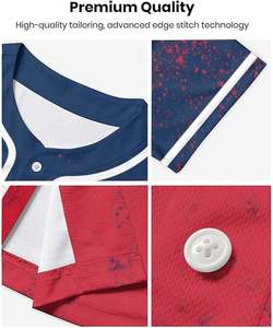 ชุดเบสบอลคุณภาพสูงแบบกำหนดเอง ดีไซน์ระบายอากาศ แห้งเร็ว ผลิตจากโพลีเอสเตอร์ 100% พิมพ์ชื่อและหมายเลขด้วยเทคนิคฮีททรานเฟอร์ สำหรับกีฬา - Product Image 6