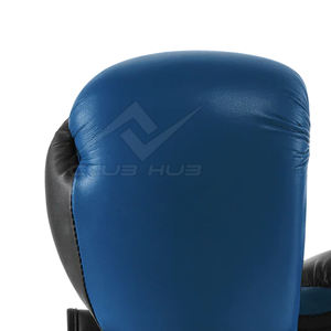 ถุงมือชกมวยหนังแท้สีพื้นปรับแต่งได้ ระบายความชื้น ทนทาน พร้อมเชือกผูกข้อมือ  สามารถใส่โลโก้ส่วนตัวได้-CLUBHUB INDUSTRIES - Product Image 5