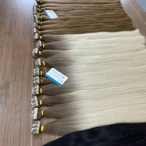 Bande d'extension de cheveux humains vietnamiens dans la qualité de luxe de cheveux avec un ton lumineux de couleur chaude prêt à expédier - Product Image 1