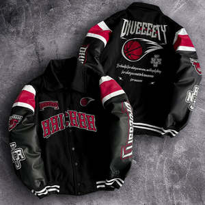 Vente en gros Veste Letterman en laine respirante de haute qualité pour homme Streetwear vintage personnalisé Vestes universitaires vierges d'hiver - Product Image 4