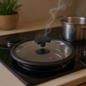 Viv 2275 Ghidini Cipriano Vaporera de Vidrio de 28 cm con Tapa Anti-vapor - Product Image 3