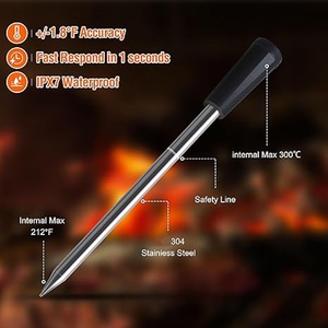 Thông Minh Thép Không Gỉ Bít Tết BBQ Thịt Mới Nấu Ăn Tùy Chỉnh Gói Nhiệt Độ Nhà Bếp Kiểm Tra Không Dây Kỹ Thuật Số Nhiệt Kế Thực Phẩm - Product Image 6