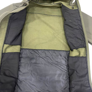 Vestes Safari Softshell Vert Olive Imperméables à Capuche Coupe-Vent d'Hiver Fermeture Éclair Avant Faible MOQ Vente en Gros Vestes d'Extérieur pour Hommes - Product Image 6