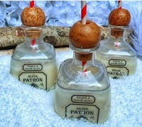 Couvercles de tasses à tequila en plastique PS indestructibles de 12 oz, marque Patron, logo personnalisé, impression sérigraphique, verres à cocktail margarita, cadeau