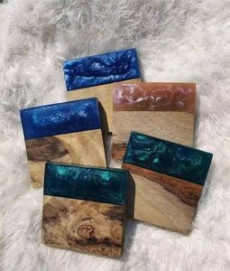 Posavasos de resina y madera para mesa de té para restaurante, Bar, posavasos para Hotel, Bar, gafas, posavasos de madera de resina moderno - Product Image 5