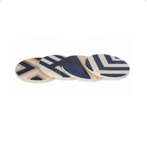 Sous-verres de luxe sous-verres en os faits à la main pour la décoration de la salle à manger sous-verres en incrustation d'os de luxe napperons napperons et coussinets vaisselle décor - Product Image 6