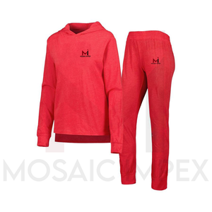 Mosaic Impex 2024 <b>Women's</b> Custom Hoodie Tracksuit Set Ladies <b>Fleece</b> <b>Jogger</b> with Solid Pattern Winter Clothing for <b>Women</b> - Product Image 6